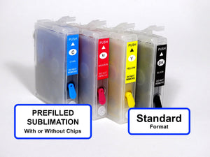 Prefilled Sublimation 232XL Non OEM Refillable Ink Cartridge for XP4200, XP4205, XP5200, WF2950, WF2930 w/sinlge use chips