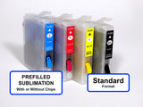 Prefilled Sublimation 232XL Non OEM Refillable Ink Cartridge for XP4200, XP4205, XP5200, WF2950, WF2930 w/sinlge use chips