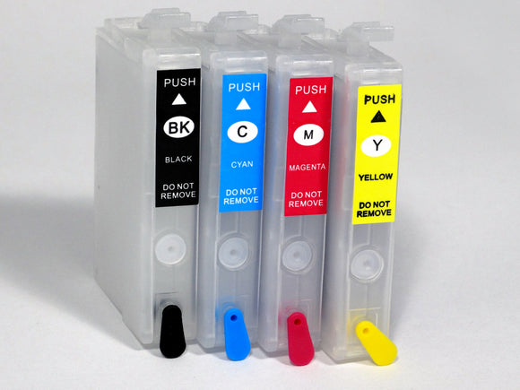 T127 T1271 Alternative Refillable Inkjet Cartridge Set with Auto Reset Chips - Perfect for Sublimation, Pigment or Dye Ink!