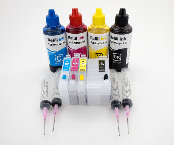 252 empty ink cartridge with ink Sublimation Ink Kit Refill