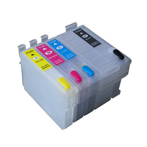 252XL Alternative Refillable Inkjet Cartridge Set with Auto Reset Chip for WF7720, WF7710, WF7210 - Perfect for Sublimation!